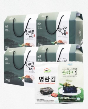 햇볕에 명란김+올리브김 식탁김 선물세트 (36개입x4개)
